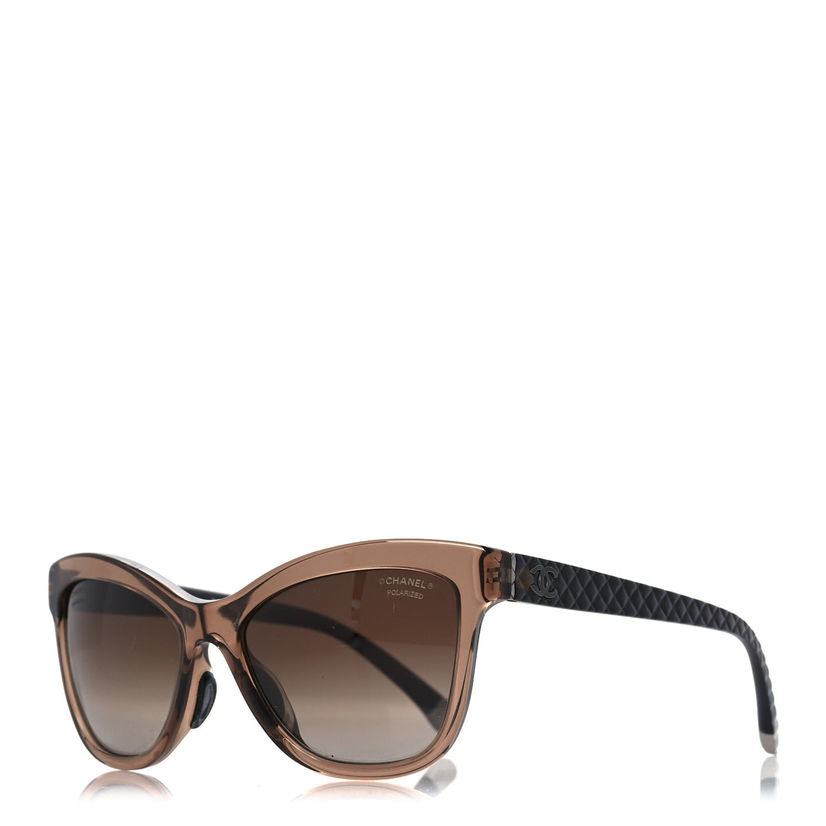 Chanel Polarized CC Cat Eye Sunglasses 5330-A Brown | Luxe Collective