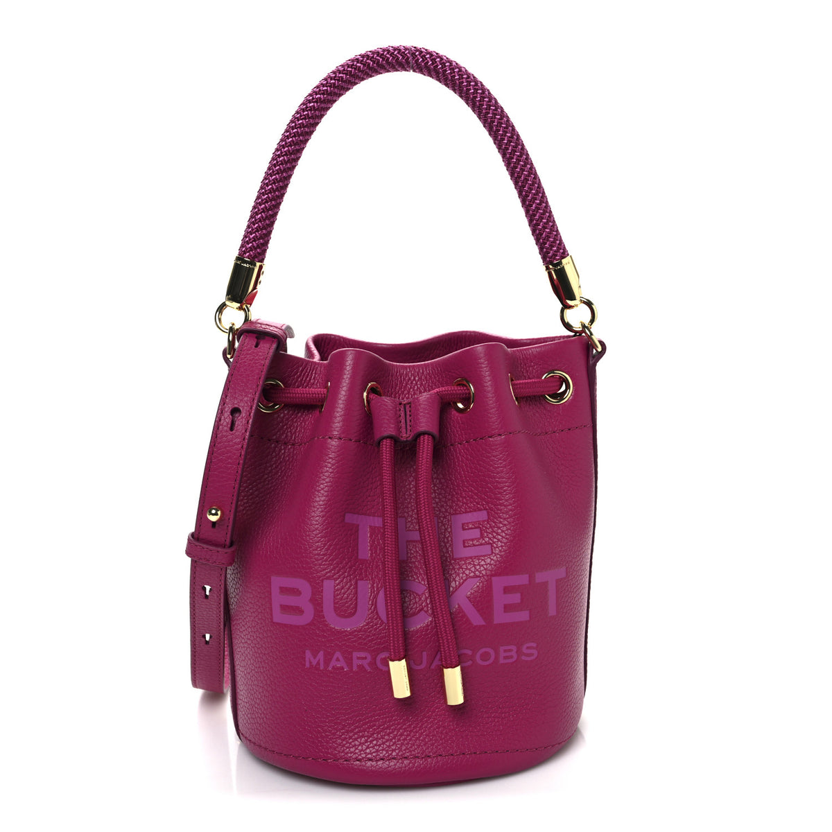 Marc Jacobs Grained Calfskin The Bucket Bag Lipstick Pink | Luxe