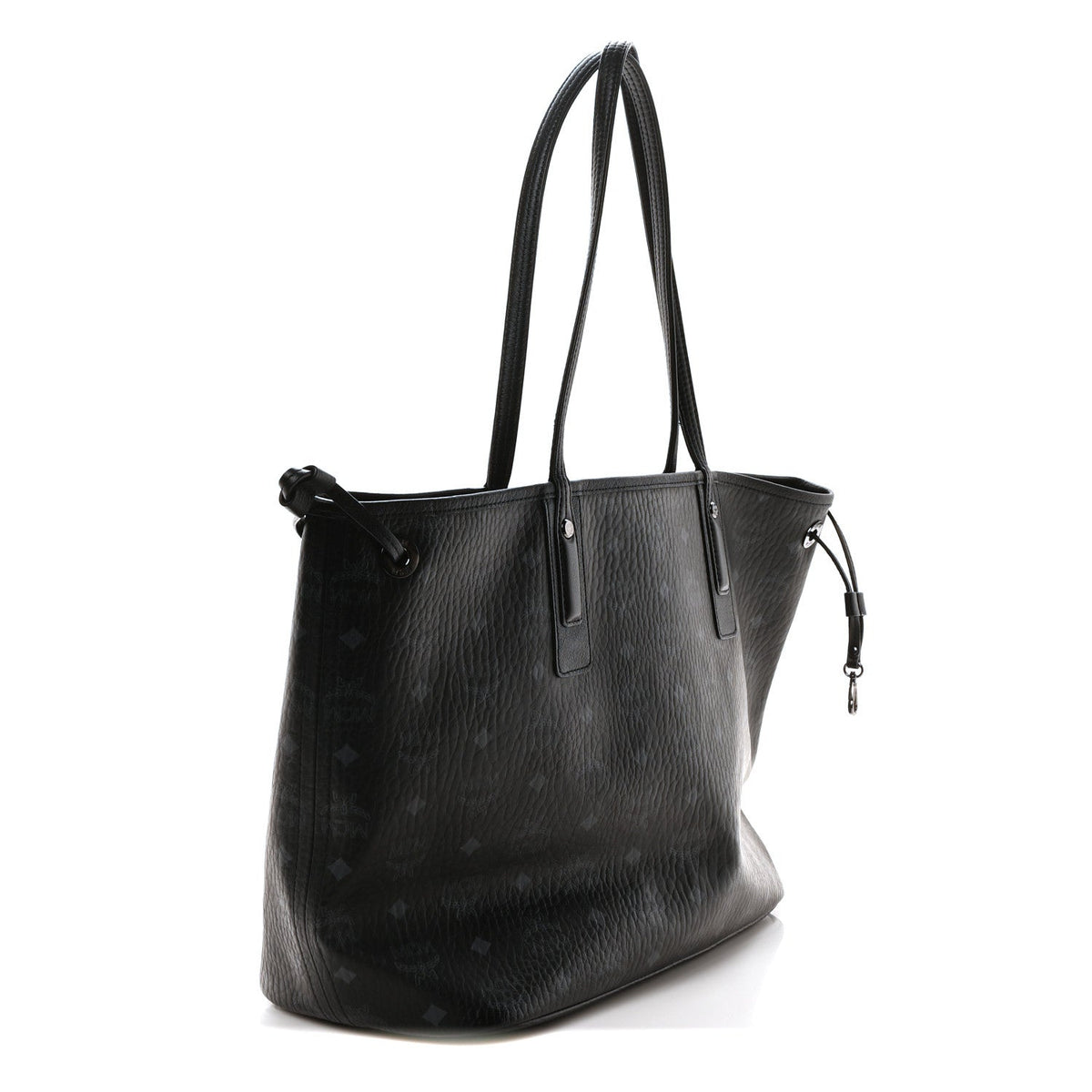 MCM MCM Visetos Large Liz Reversible Shopper Tote Black | Luxe