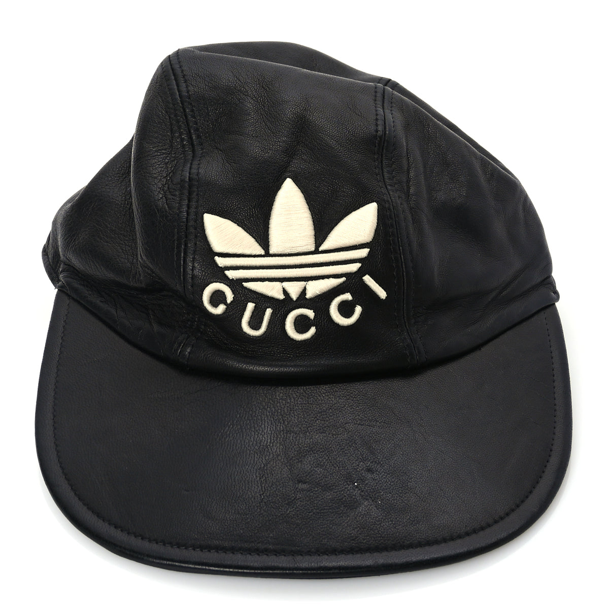 Gucci GUCCI X ADIDAS Dollar Calfskin Trefoil Stefanos Baseball Hat