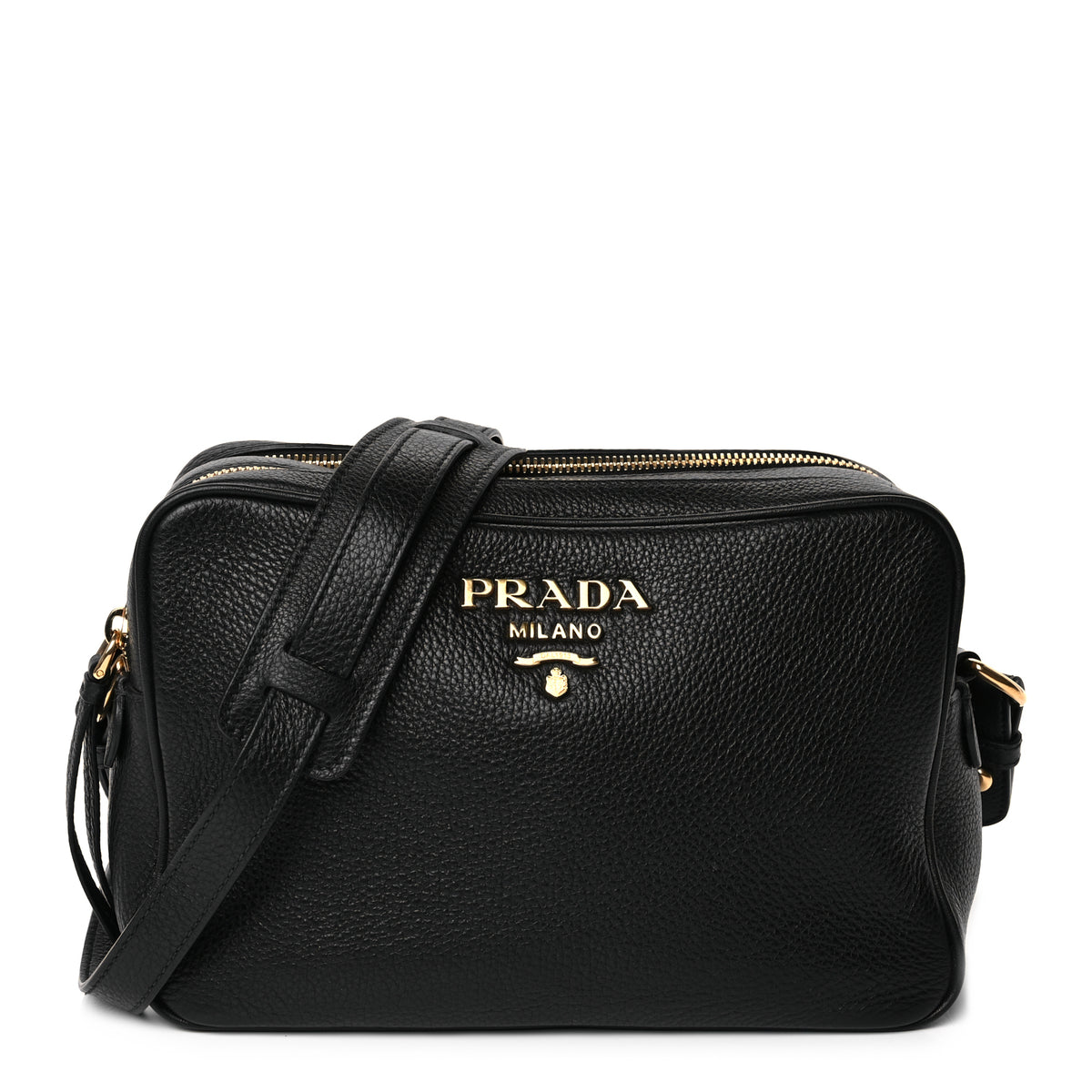 Prada Vitello Phenix Camera Bag Black | Luxe Collective