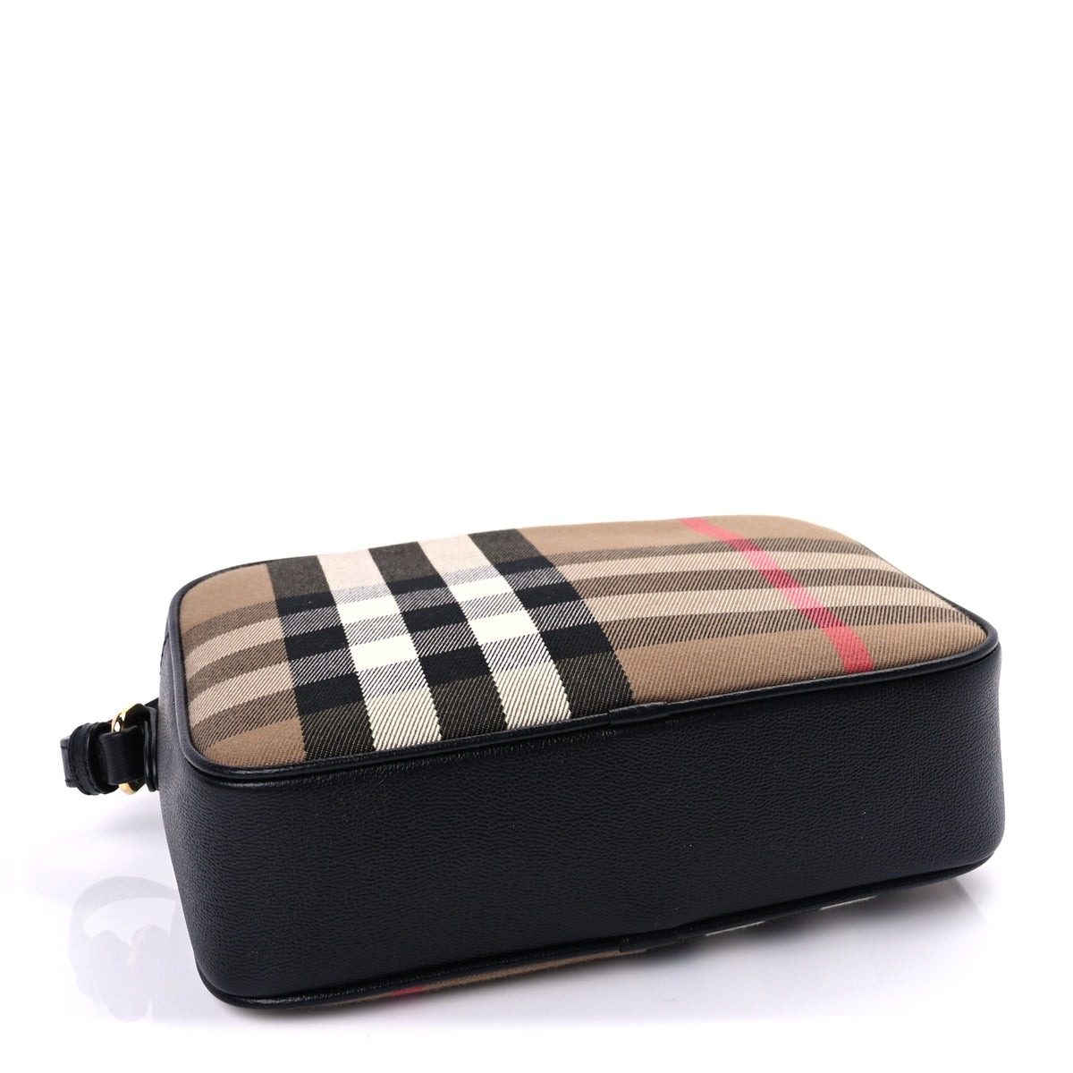 Burberry Calfskin House Check Medium Camera Bag Black | Luxe