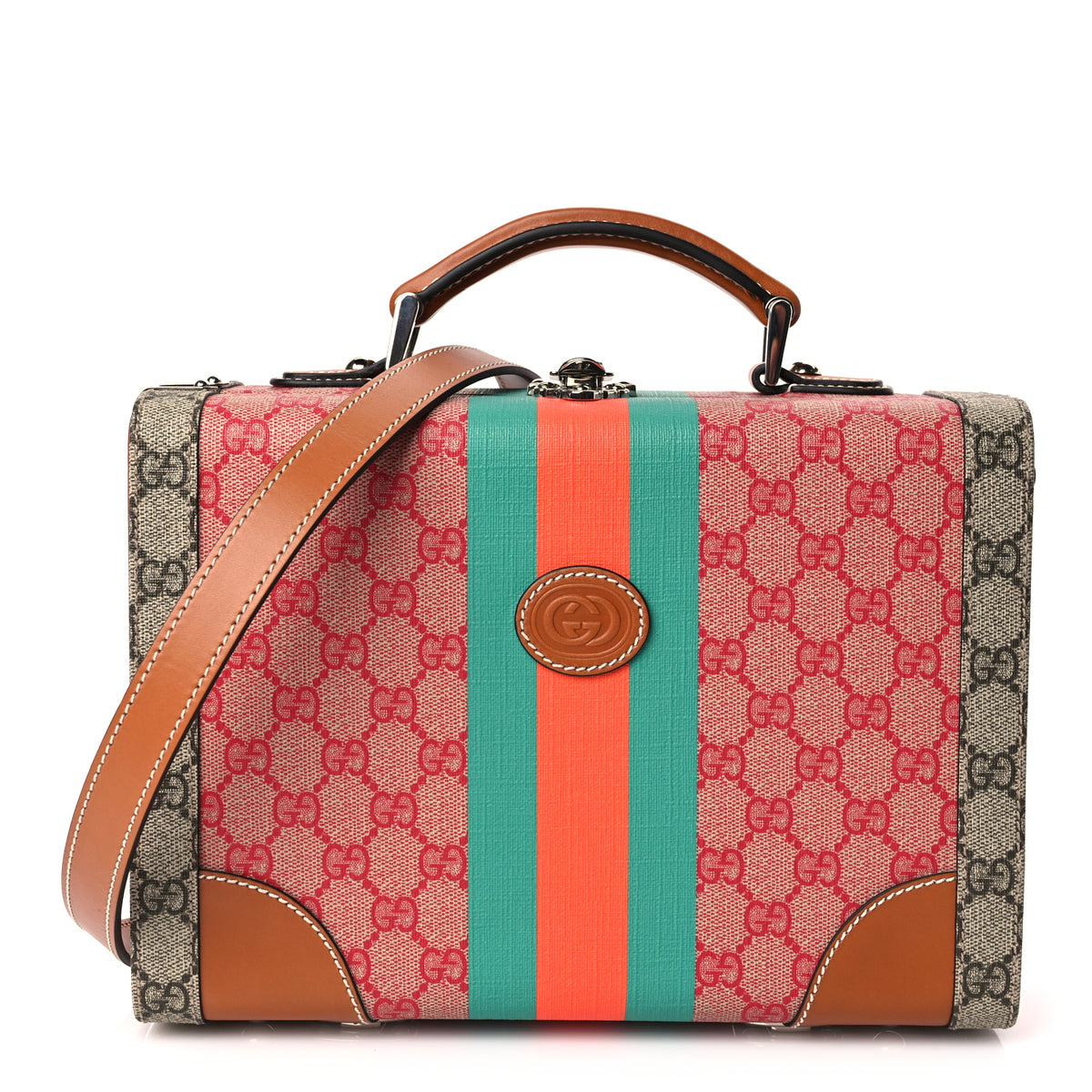 Gucci X DANS LE VERT GG Supreme Monogram Cuoio Web Mini Retro