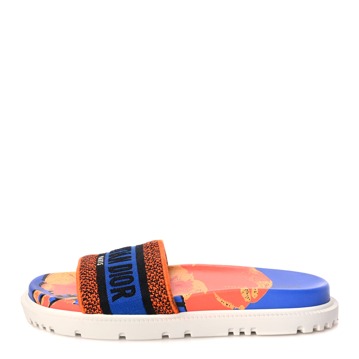 Christian Dior Canvas D-Flower Pop Embroidered Dway 10mm Slide