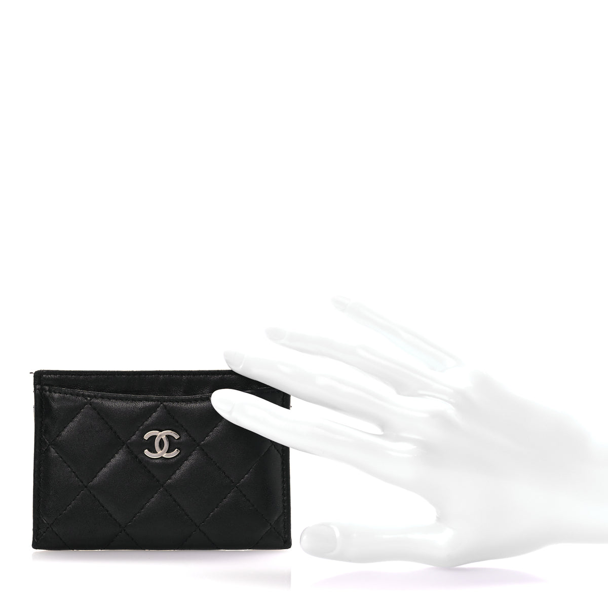 Chanel Lambskin Quilted Card Holder Black | Luxe Collective