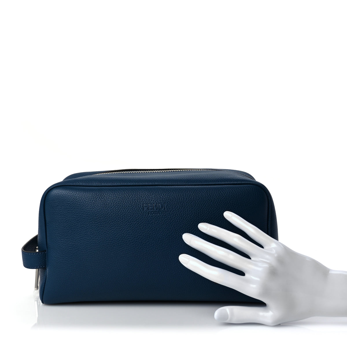Fendi ポーチ Fendi Vitello Cher Travel Kit Poseidon | Luxe Collective