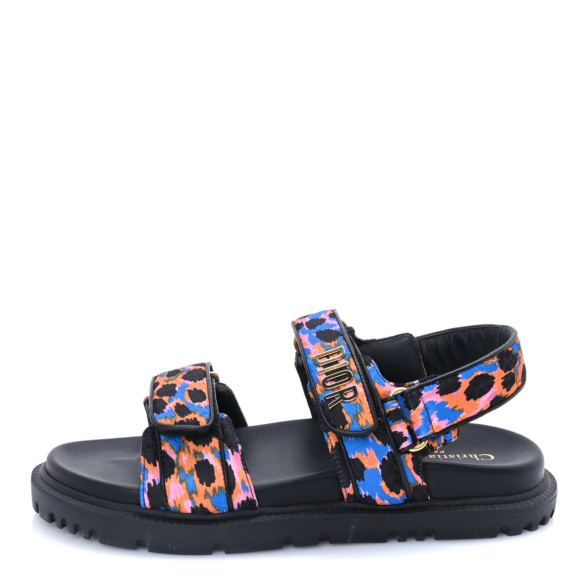 Christian Dior Technical Fabric Mizza Print Dioract Sandals 38