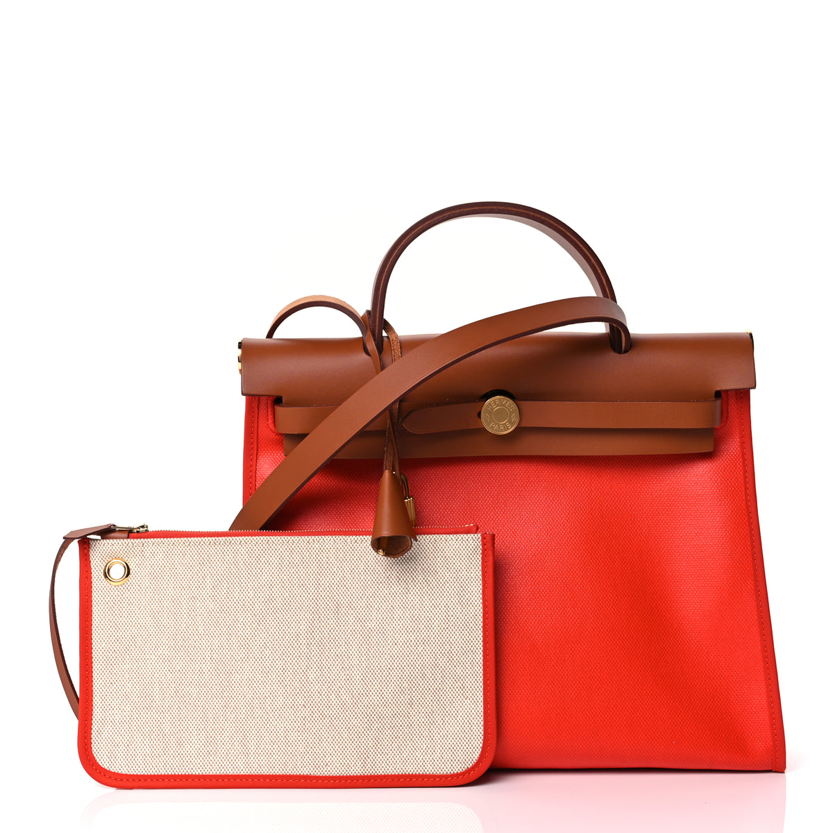 ARNYSバッグ　charvet HERMES hender scheme Hermes Toile H Berline Vache Hunter Herbag Zip 31 PM Orange Mecano