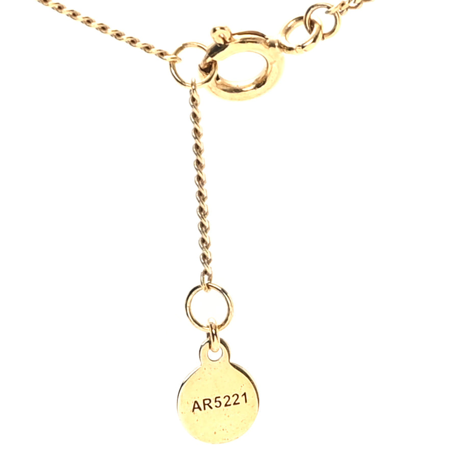 Fendi Metal Karligraphy Necklace Gold Image 5