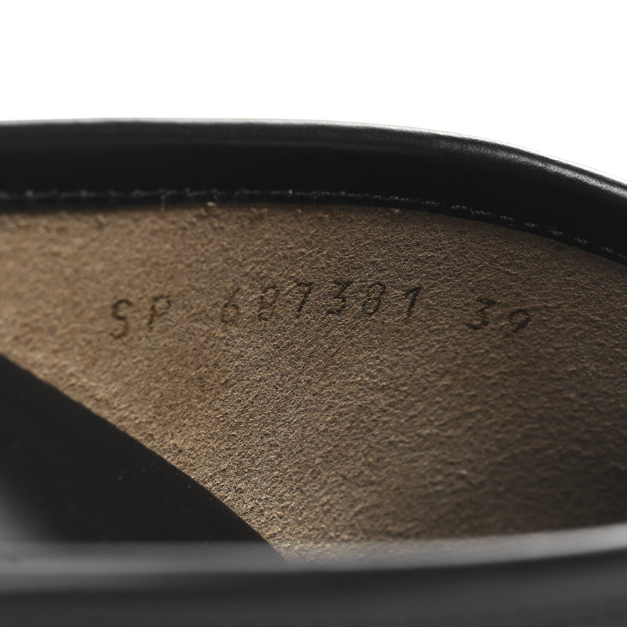 Saint Laurent Smooth Calfskin Le Maillon Clogs 39 Black Image 7