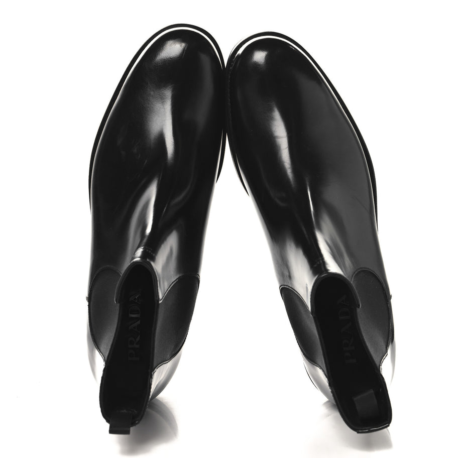 Prada Spazzolato Mens Chelsea Boots 12 Black Image 2