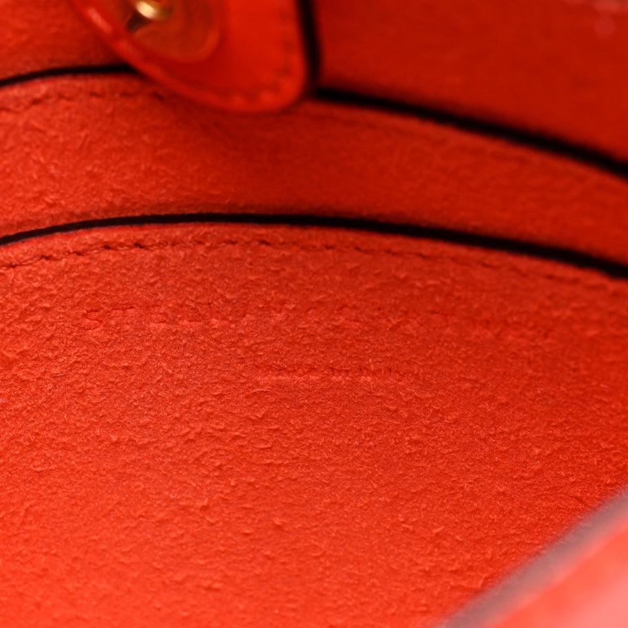 Stella McCartney Eco Alter Nappa Perforated Logo Mini Crossbody Orange Image 6