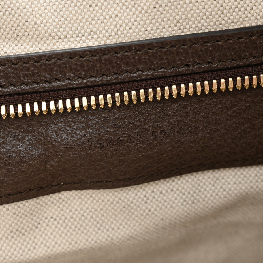 Gucci Monogram Jumbo GG Textured Dollar Calfskin Web Medium Duffle Bag Camel Ebony Image 6