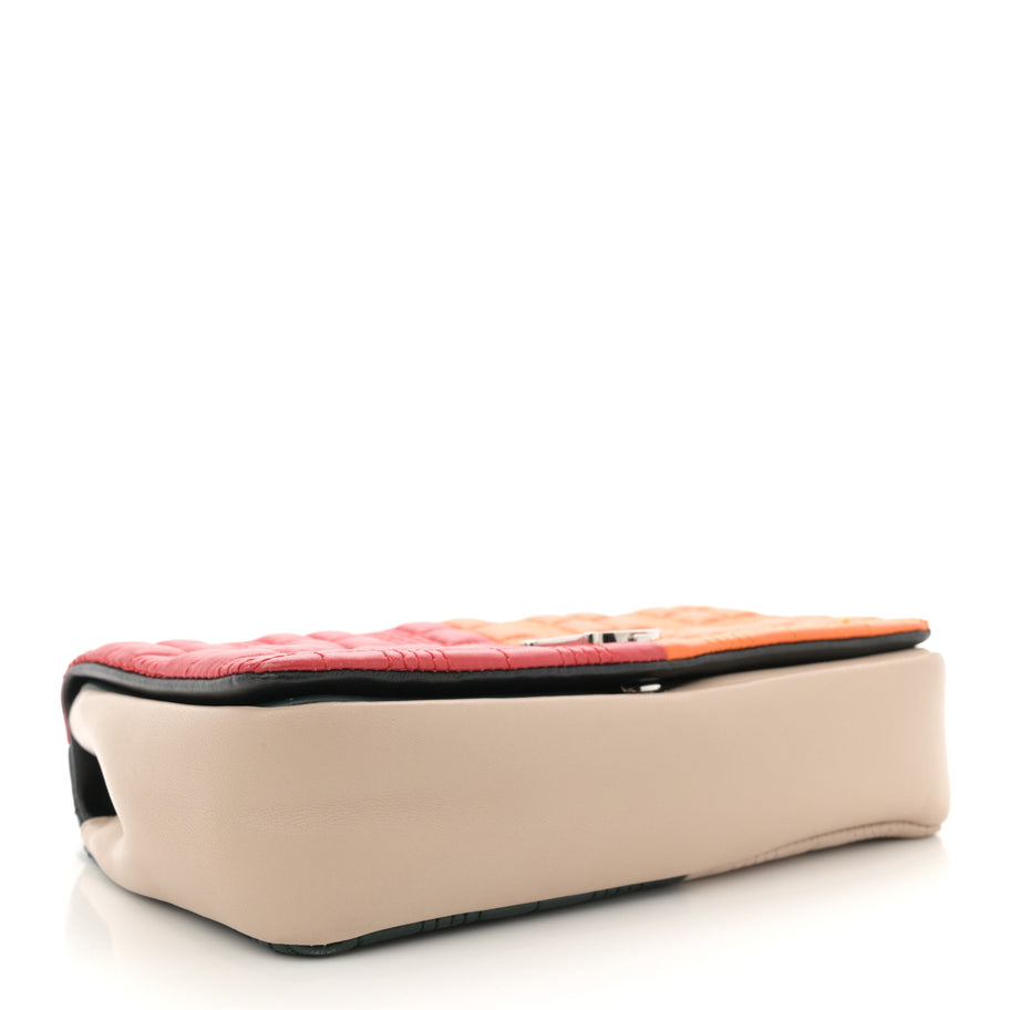 Burberry Lambskin Quilted Small Lola Bag Bright Red Orange Image 4