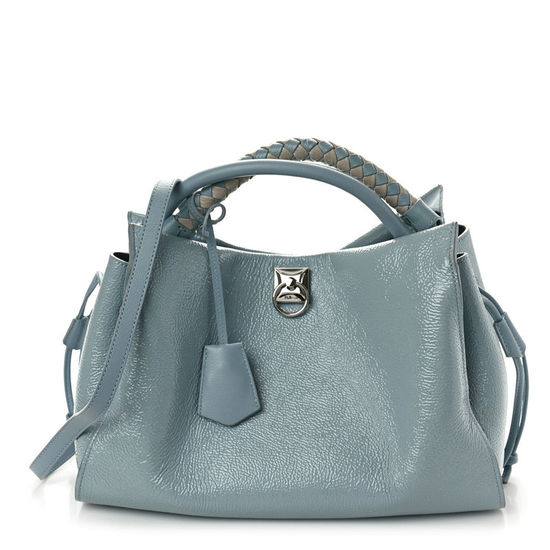  Mulberry MULBERRY Spongy Patent Iris Tote Cloud