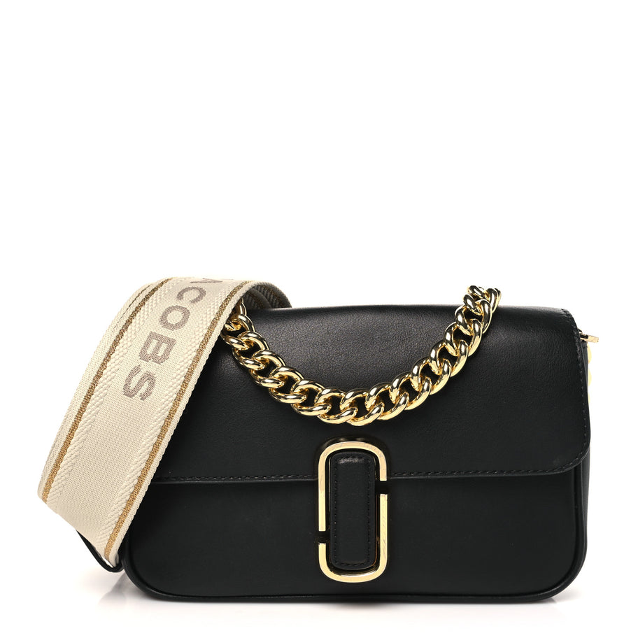 Marc Jacobs Calfskin The J Marc Shoulder Bag Black Image 1