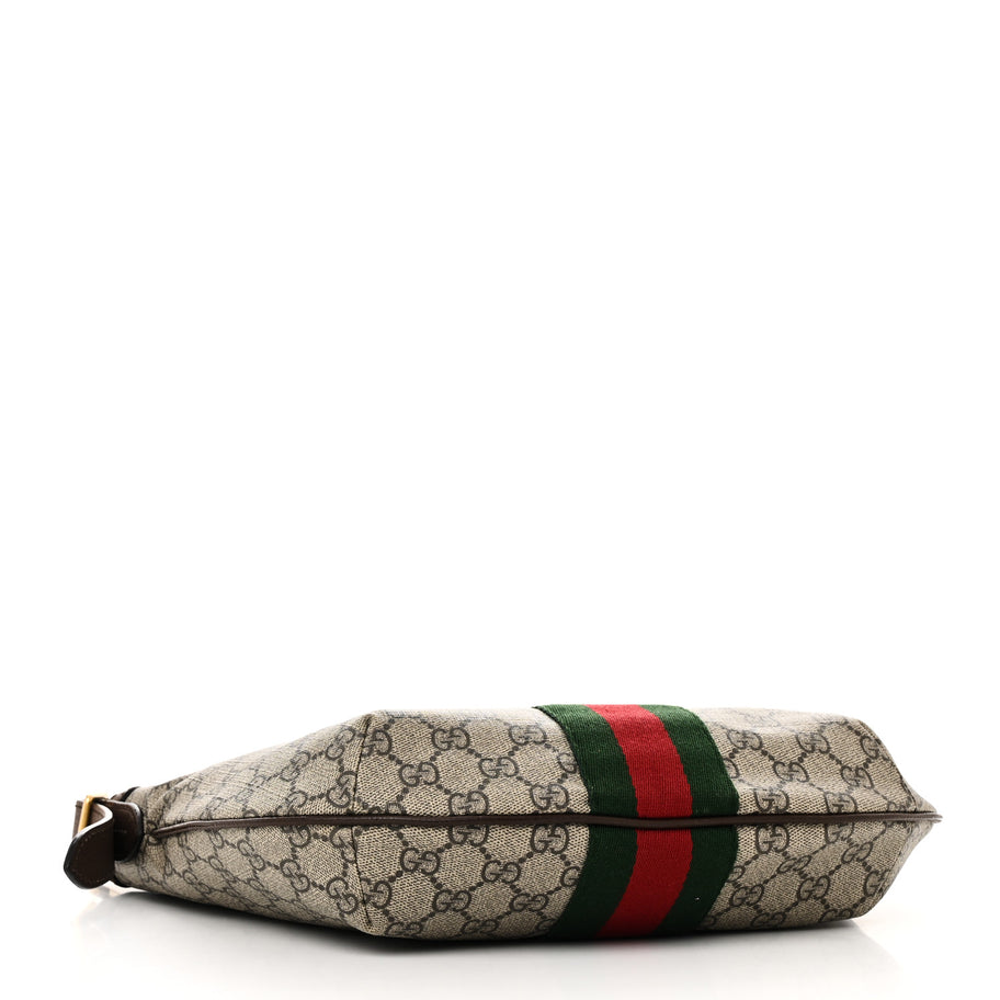 Gucci GG Supreme Monogram Web Small Ophidia Half Moon Hobo Brown Image 4