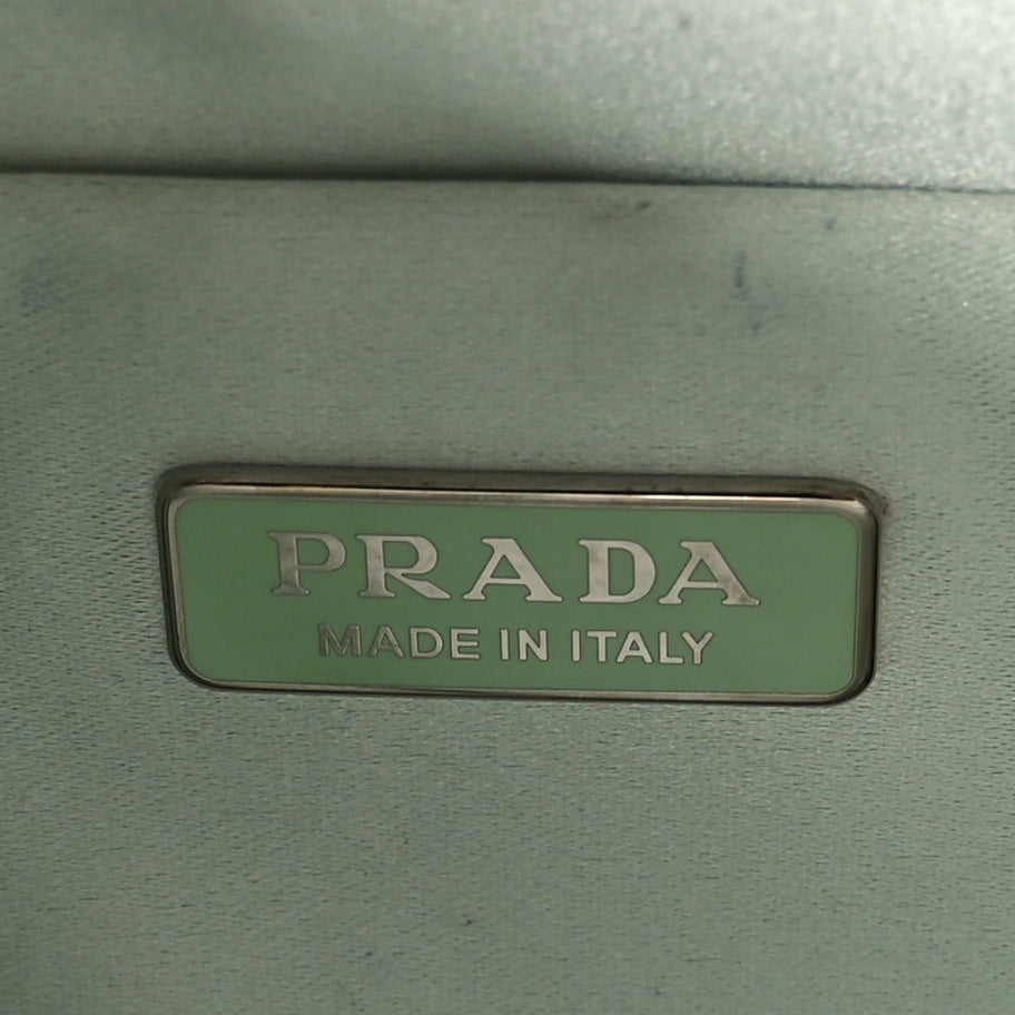 Prada Satin Crystal Cleo Adjustable Strap Shoulder Bag Acqua Image 6