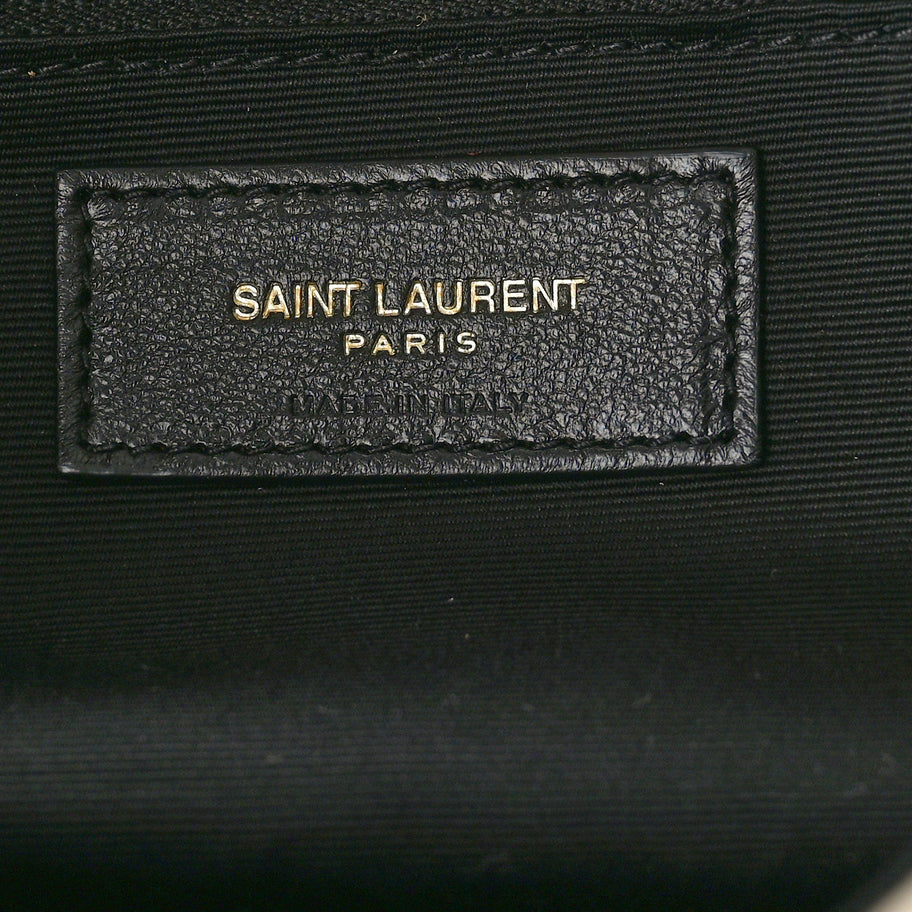 Saint Laurent Silk Carre Rive Gauche Print Patchwork Monogram Medium Jamie Multicolor White Image 6