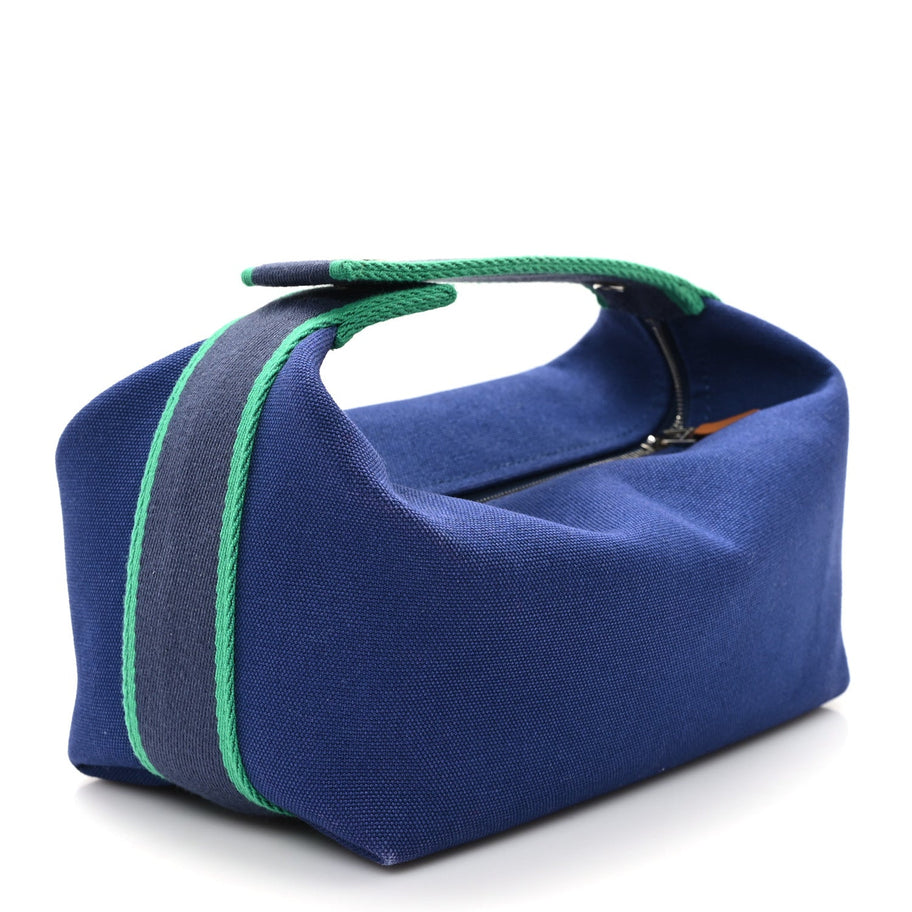 Hermes Canvas Small Bride-A-Brac Pouch Marine Image 3