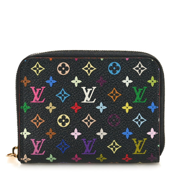  Louis Vuitton Monogram Multicolor Zippy Coin Purse Black Grenade