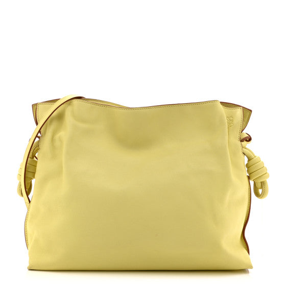  Loewe Calfskin Small Flamenco Knot Bag Yellow