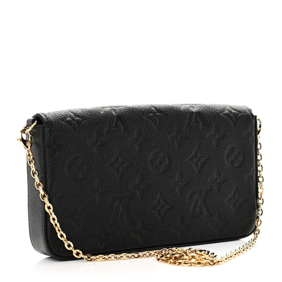 Louis Vuitton Empreinte Pochette Felicie Chain Wallet Black Image 4