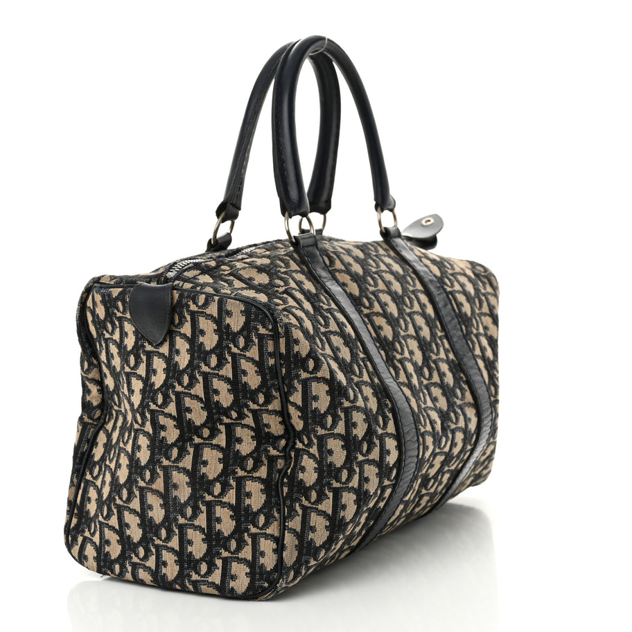Christian Dior Monogram Boston Navy Blue Image 3