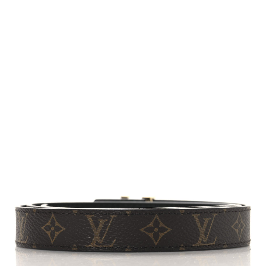 Louis Vuitton Calfskin Monogram 20mm LV Iconic Reversible Belt Black Image 2