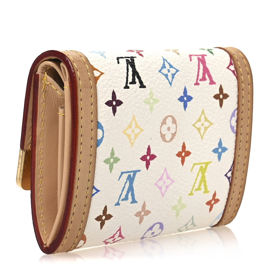 Louis Vuitton Monogram Porte-Monnaie Plat Coin Purse White Image 3