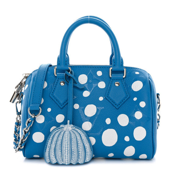 Louis Vuitton LV YK Empreinte Speedy Bandouliere 20 Blue White Image 1