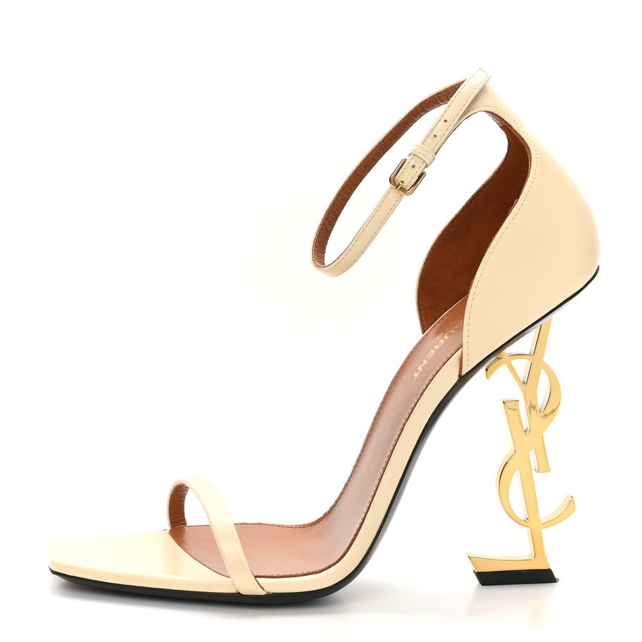 Saint Laurent Calfskin 110 Opyum Sandals 39 Real Beige Image 1