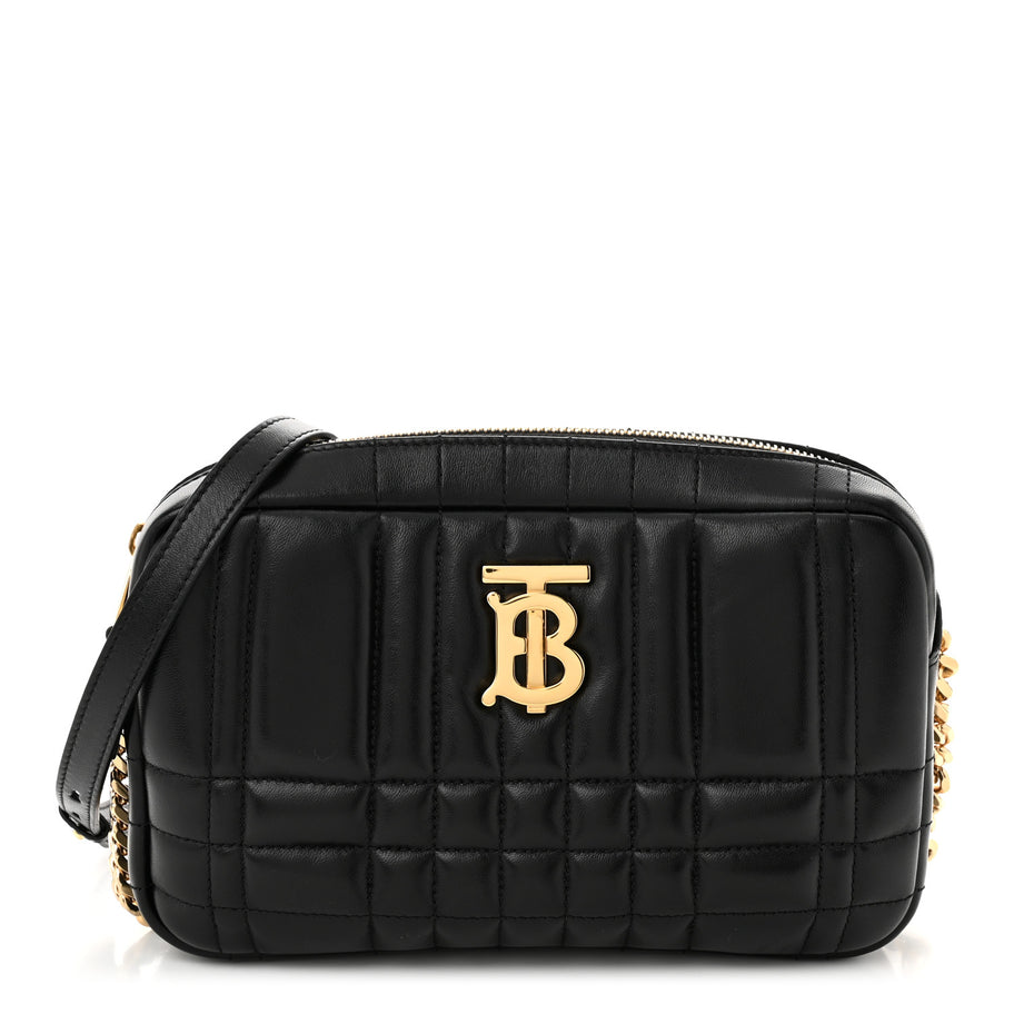 Burberry Calfskin Quilted Small Lola Camera Bag Black Image 1