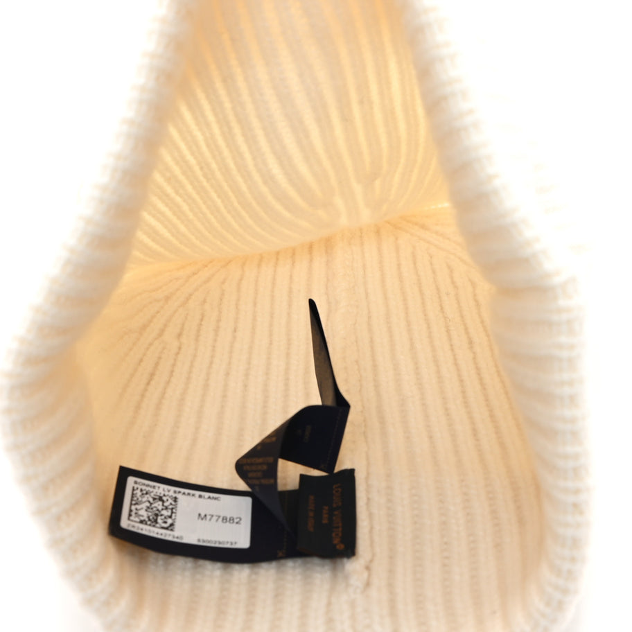 Louis Vuitton Cashmere LV Spark Beanie White Image 5