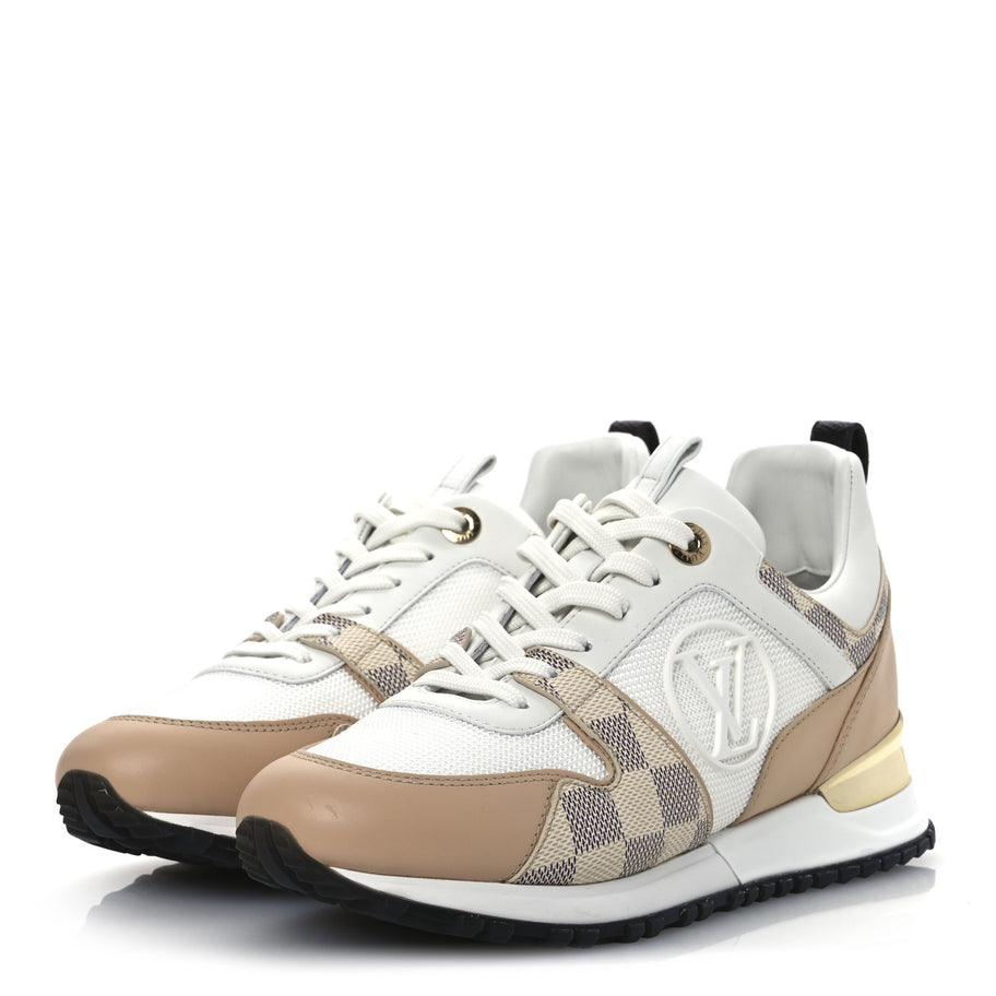 Louis Vuitton Calfskin Damier Azur Run Away Sneakers White Image 4