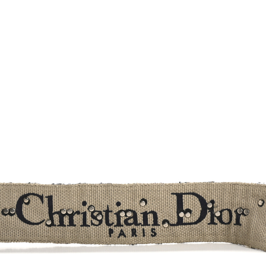 Christian Dior Oblique Studded Shoulder Strap Blue Image 4