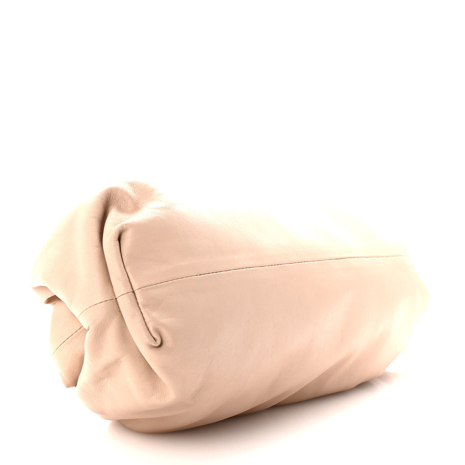 Bottega Veneta Smooth Butter Calf The Pouch Oversized Clutch Nude Image 4