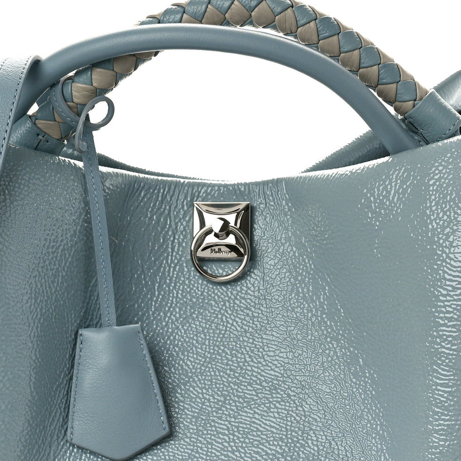 Mulberry MULBERRY Spongy Patent Iris Tote Cloud Image 7