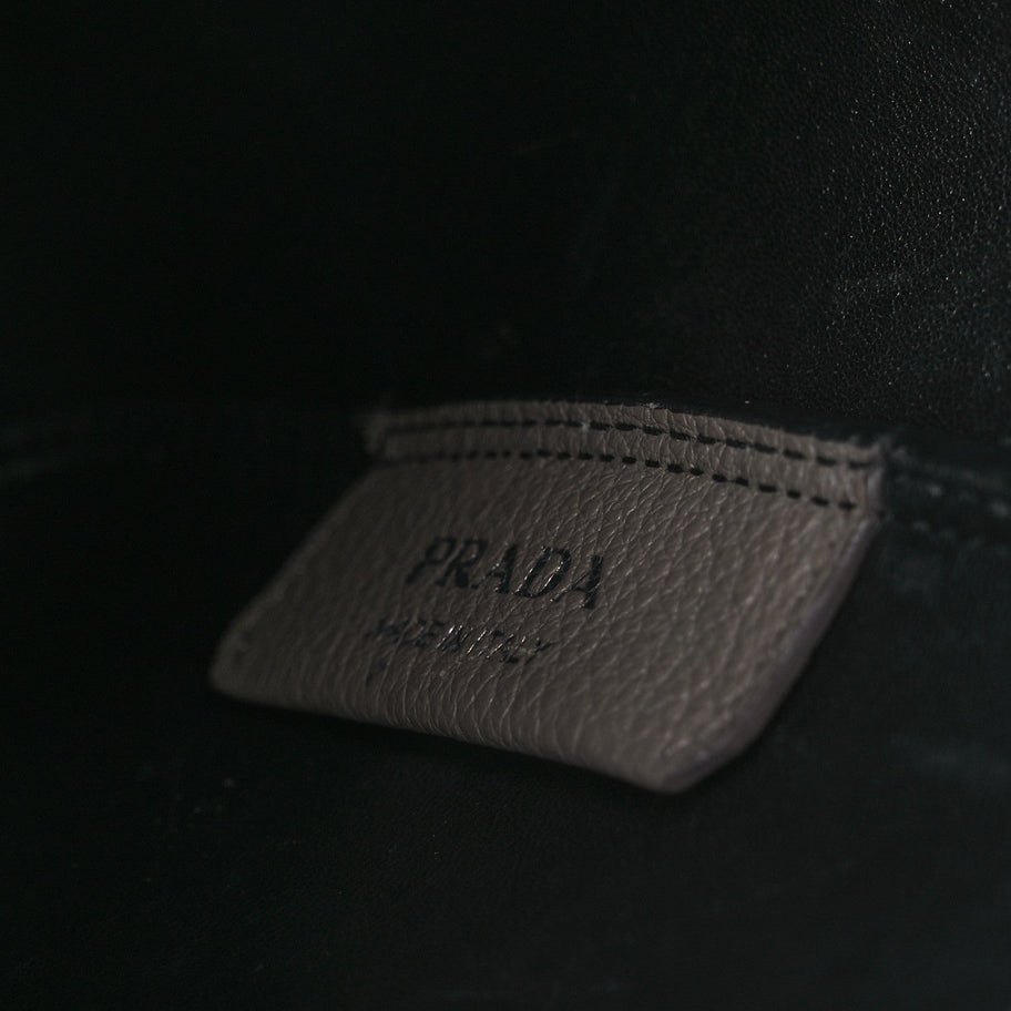 Prada Vitello Daino Soft Small Zippered Top Handle Bag Ninfea Image 6