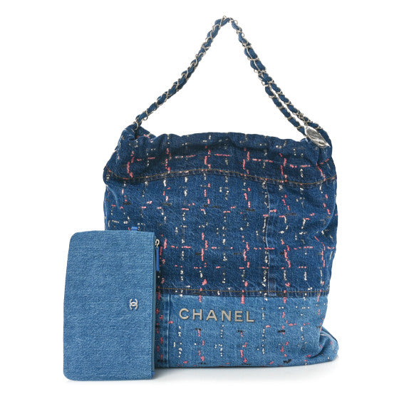 Chanel Denim Sequin 22 Blue Image 3