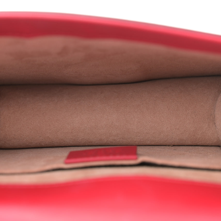 Gucci Calfskin Mini Sylvie Chain Shoulder Bag Hibiscus Red Image 5