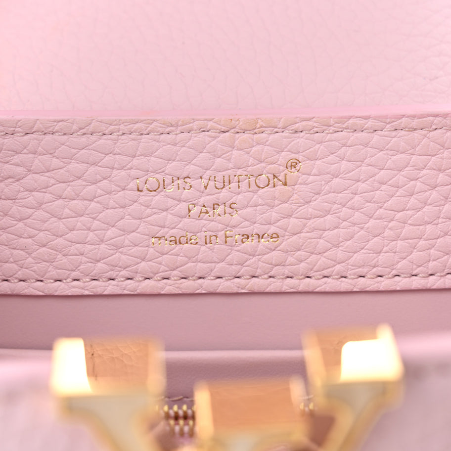 Louis Vuitton Taurillon Monogram Flower Chain Capucines Mini Guimauve Image 7