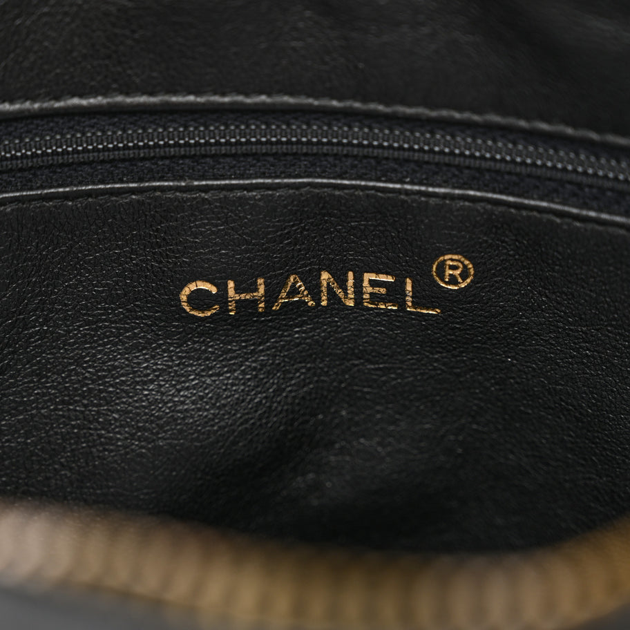 Chanel Lambskin Vertical Quilted Tassel Camera Case Black Image 6