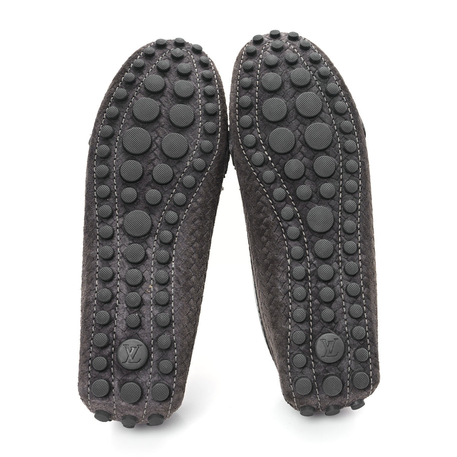 Louis Vuitton Suede Woven Oxford Loafers Brown Image 6