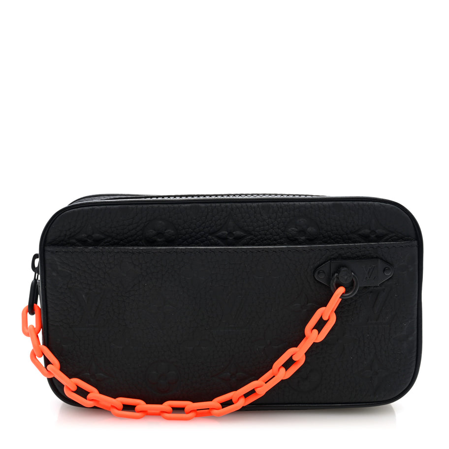 Louis Vuitton Taurillon Monogram Uniformes Solar Ray Soft Pochette Volga Belt Bag Black Image 1