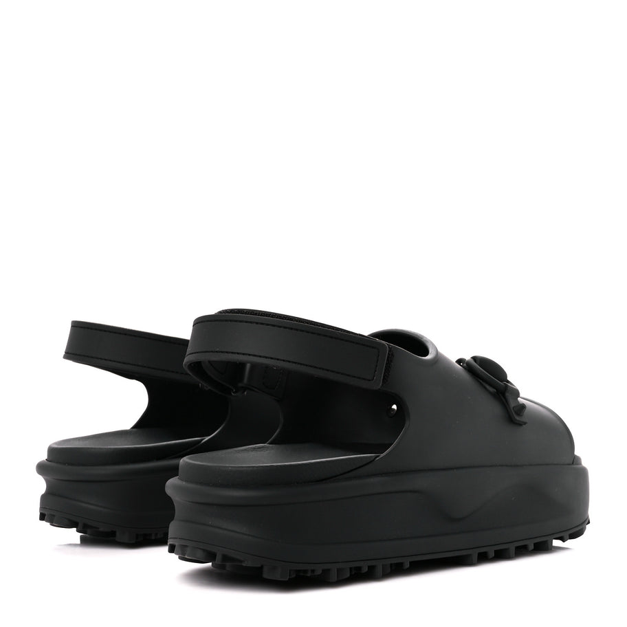 Gucci Soft Rubber Mens Horsebit Platform Slingback Sandals 9 Black Image 4