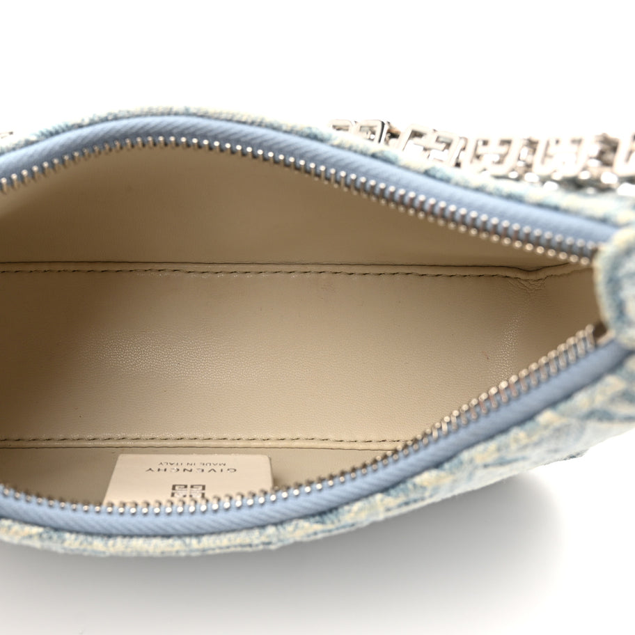 Givenchy Denim Mini Moon Cut Out Shoulder Bag Blue Image 5