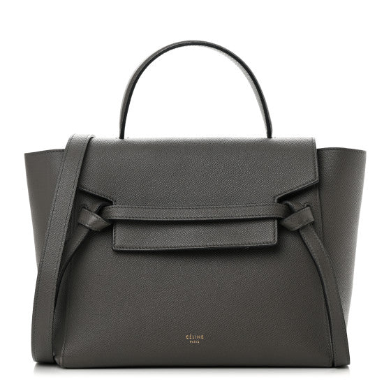 Celine Baby Grained Calfskin Micro Belt Bag Grey Image 1