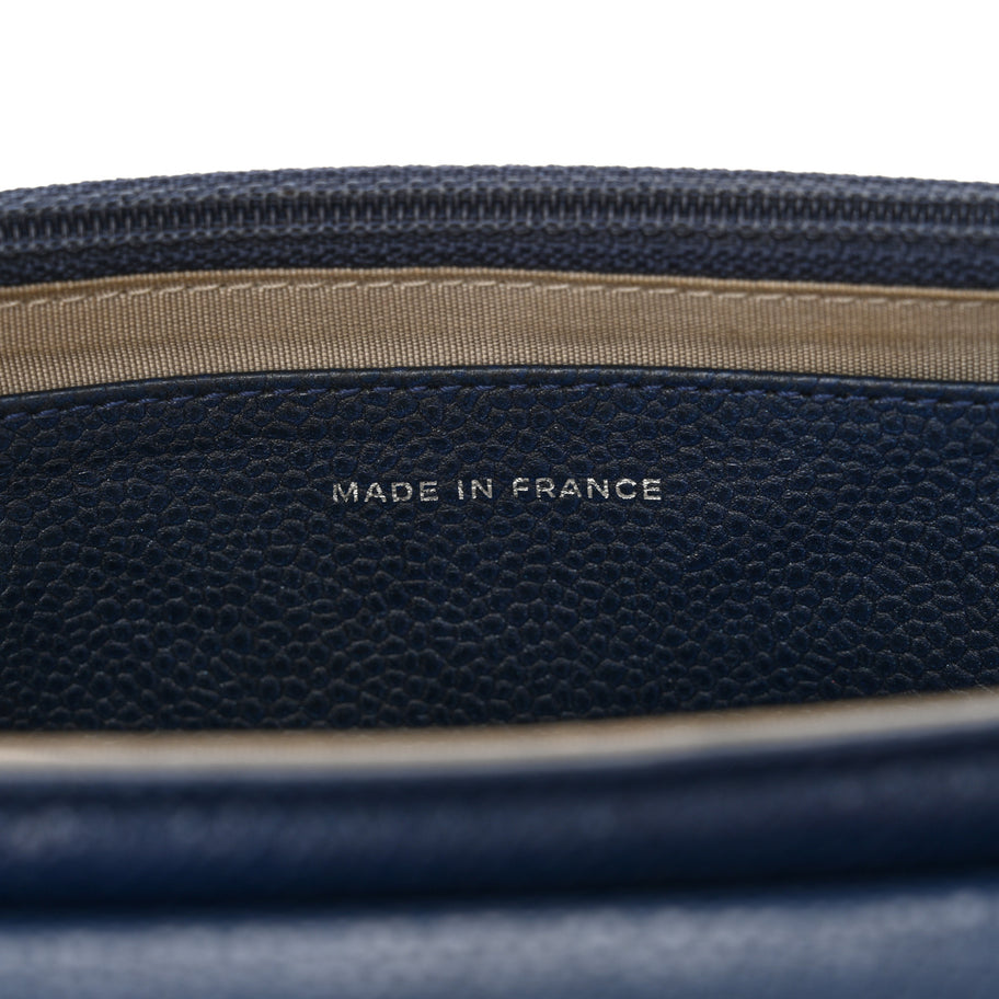 Chanel Caviar Half Moon Wallet On Chain WOC Navy Image 7