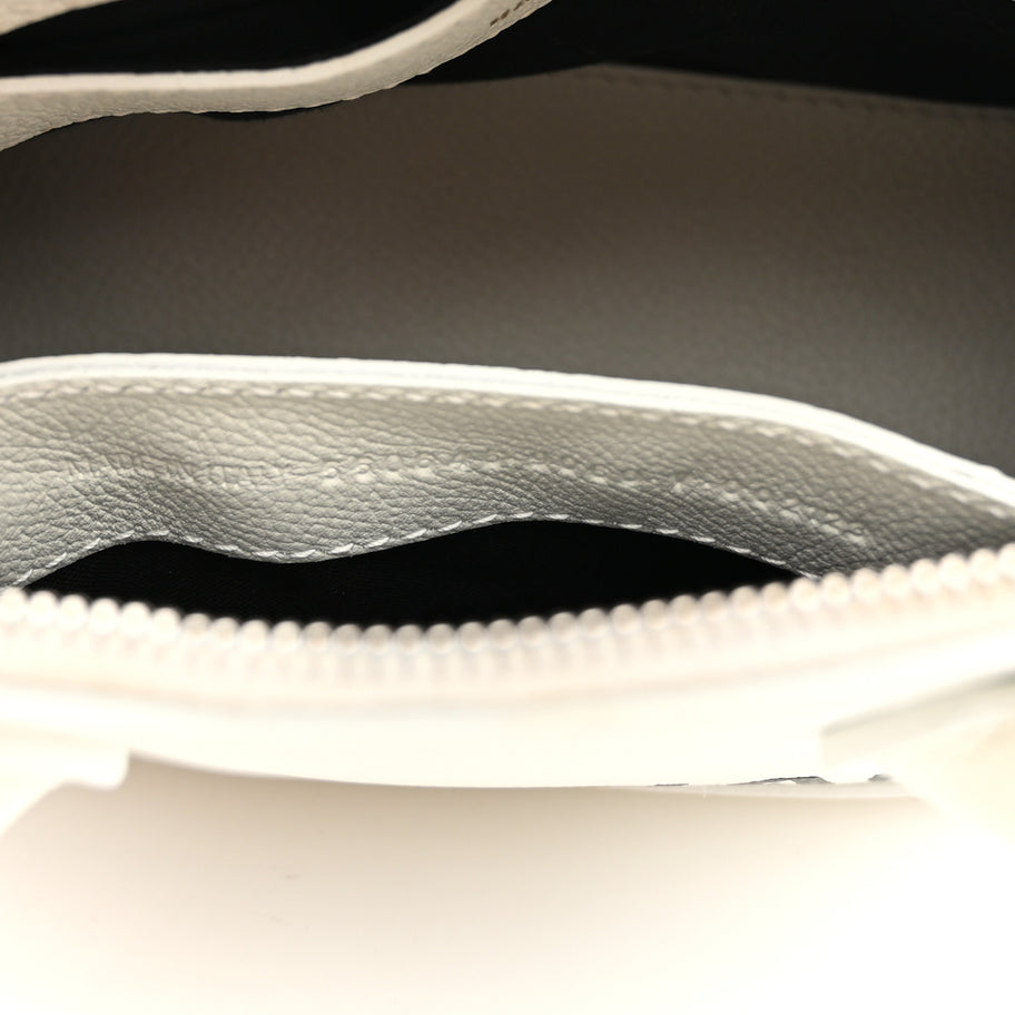 Balenciaga Grained Calfskin XXS Ville Top Handle Bag White Black Image 7